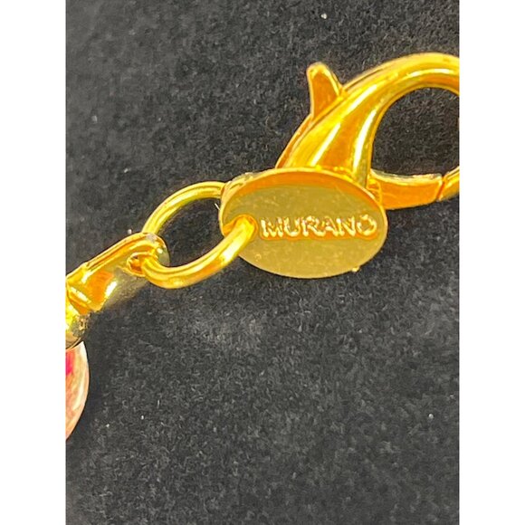 Stauer Rosa Murano Glass Beaded Necklace & Earrings Set With Gold Accents parure - Picture 10 of 16